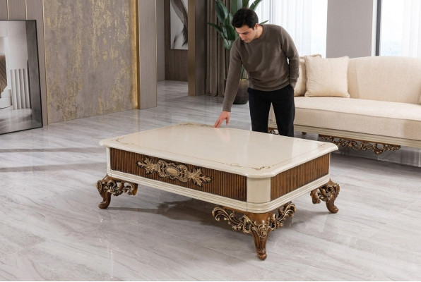 Salontafel Tafel Salontafels Houten tafel Tafels Ontwerper Luxe Bijzettafel Nieuw