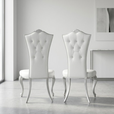 Chesterfield gestoffeerde stoel stoelen set van 6 stuks zit textiel
