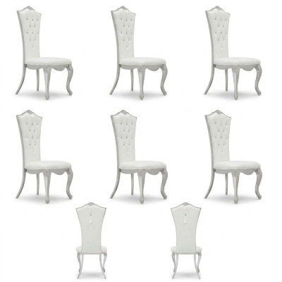 Chesterfield gestoffeerde stoel stoelen set van 6 stuks zit textiel