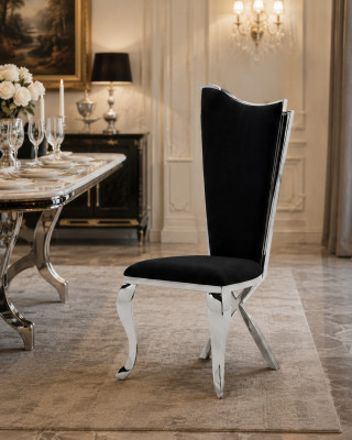 Stel 4x stoelen eetkamerstoel hout luxe eetkamer stof modern stoelen.
