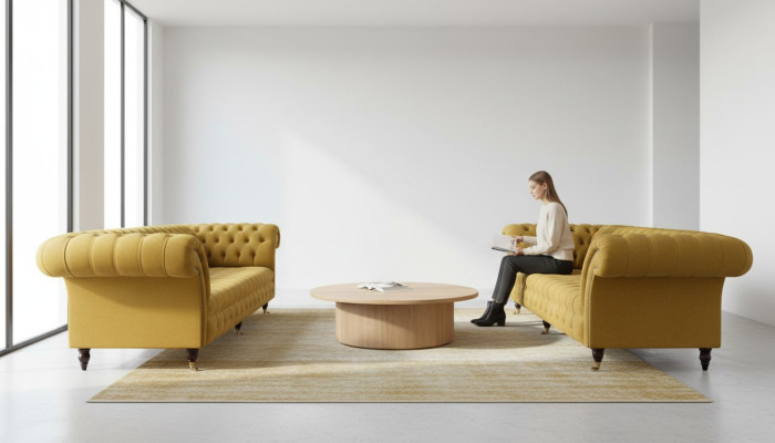 Luxe Beige Bankstel 3+3 zits Moderne Bank Woonkamer Stijl Meubels