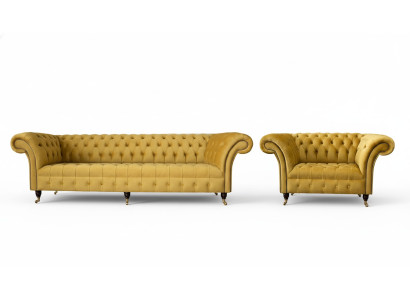 Bankstel 3+1 zits set Design Banken Beklede Banken Modern