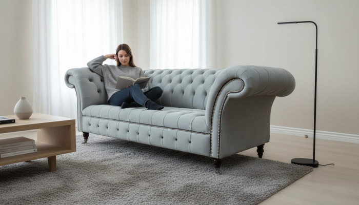 Ontwerp 2-zitsbanken Loungebank van textiel gestoffeerd met stof Luxe bankstellen