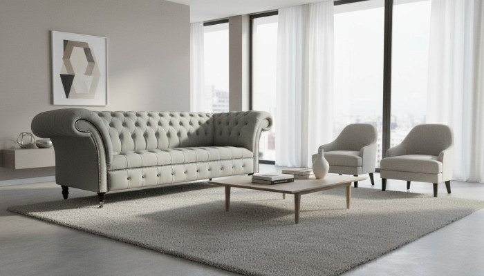 Ontwerp 2-zitsbanken Loungebank van textiel gestoffeerd met stof Luxe bankstellen