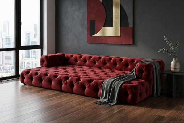 Ontwerp Chesterfield Sofagarnituur Big xxl bankstel 5-zits bank gestoffeerde banken.