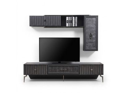 Luxe woonwand woonkamer dressoir RTV rek muurkast.