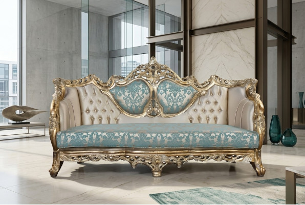 Bankstel 3-zits Designer Bank Luxe Gestoffeerde Banken Bankstellen Stof Textiel Nieuw