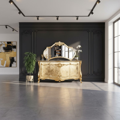Dressoir Spiegel Luxe Commode Set Meubels Ladenkasten Dressoir Goud