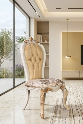 Armstoel Barok Stoelen Zitkussen Meubels Klassieke Stoel Hout Fluweel