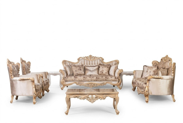 Sofagarnituur Bankstel Bankstel fauteuil Bekleding Meubels Salontafel 5-dlg Nieuw