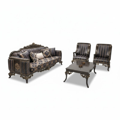 Mukava 3+1+1 fauteuilset met tafel