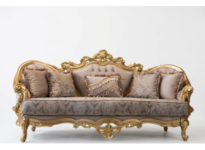 Driepersoons bank Beklede meubels Klassieke sofa Franse inrichting