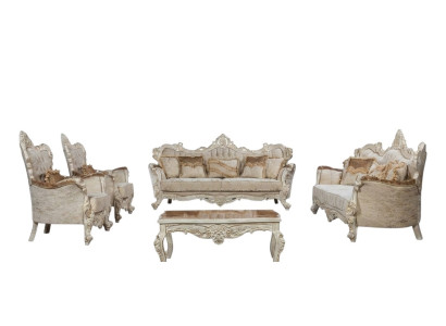 Sofagarnitur Couch Set Barock Rokoko Stil 4tlg. mit Couchtisch Möbel