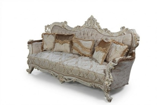 Chesterfield Barok driezitsbank Meubels Banken Stof Gouden Bank