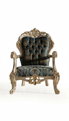Barok fauteuil Chesterfield oorfauteuil Klassieke eenzitter bank bank