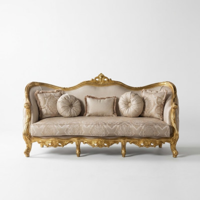 Luxe bank Klassieke driezitsbank Bank Meubels Inrichting Stoffen bank