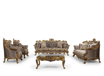 Luxe bankstel Klassieke bank Bank stoffering Meubelset Compleet 5-delig