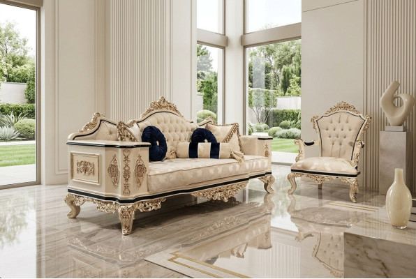 Chesterfield bankstel set 3+1 Luxe 2-delige Stoffen Bank Woonkamer