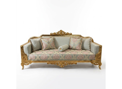 Klassieke driezitsbank Barok Beige 3-zitsbank Bankstellen Meubels Sofa's