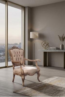 Luxe Bank Bekleding Meubels Inrichting Fauteuil Klassieke Troon