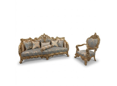Luxe meubels bankstel 2-dlg. Klassieke meubels bank bankstellen