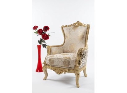 Klassieke troonstoel fauteuil meubels barok leunstoel Chesterfield fluweel
