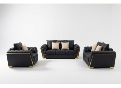 Chesterfield 3+2+1 bankstel bank meubel bank bankstel set 3-delig