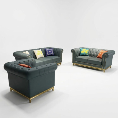 Chesterfield woonkamer bankstel bankstel luxe set 3+2+1 groep nieuw  Chesterfield woonkamerbankstel luxe set 3+2+1 groep nieuw