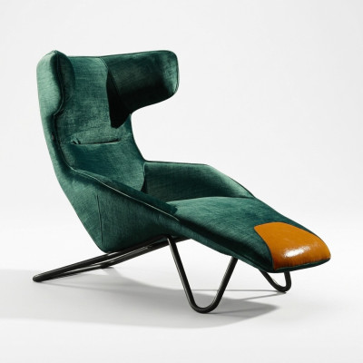 Luxe groene fauteuil 1-zits woonkamer gestoffeerde zitmeubels fauteuil met bekleding