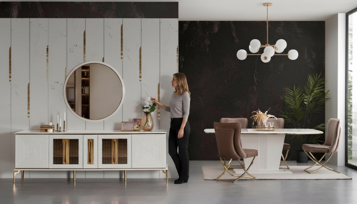 Luxe dressoir xxl ladekast 240cm kast dressoirs sideboard groot 2-delig