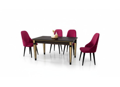 Tafel Eettafel Meubels Eethoek Eetgroep Tafel 4x stoelen Eethoek 5-delig.