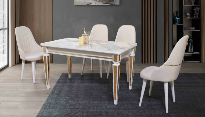 Eettafel eetkamerset eetkamer set stoelenset eetkamersets 4 stoelen 5-delig