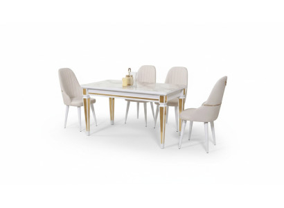 Eettafel eetkamerset eetkamer set stoelenset eetkamersets 4 stoelen 5-delig