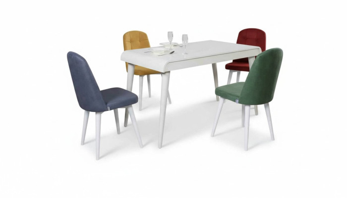 Eetkamer eetgroep meubelset zit eettafel gestoffeerde set 5-delig.