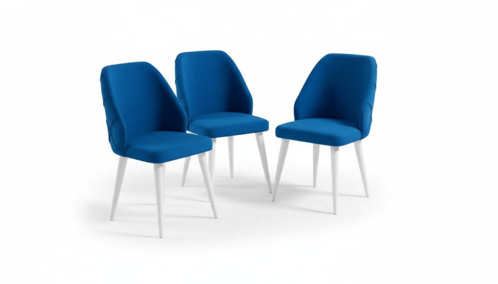 Eetkamermeubilair 4x stoelen Luxe Designer Inrichting Blauw