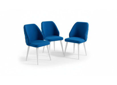 Eetkamermeubilair 4x stoelen Luxe Designer Inrichting Blauw