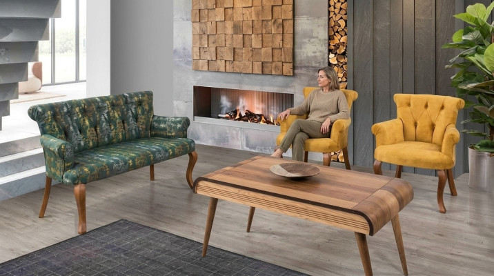Zitbank Set Zitkussen Meubelset Bank Sofa Salontafel 4-delig Sets