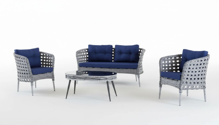 Tuinmeubelen Zitmeubels Bankstel Terras Tafel Bank Bank 4-delige Set