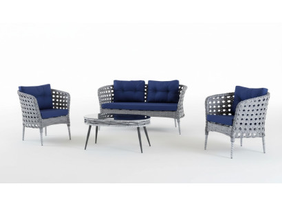Tuinmeubelen Zitmeubels Bankstel Terras Tafel Bank Bank 4-delige Set