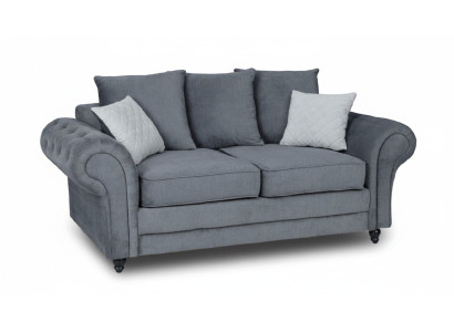 Grijze Chesterfield bank Bekleding Stoffering Meubelen Bankstellen Banken Tweezits.