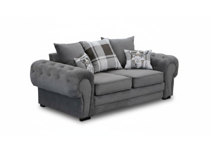 Grijze Chesterfield bank Bekleding Meubelstof Bankstellen Bankstellen Ontwerp Textiel