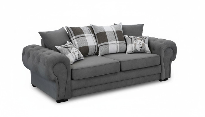 Driepersoonsbank Beklede meubels Velours bankstof Bank van 224 cm Bankstellen