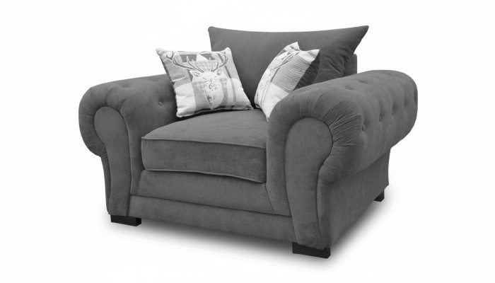 Stilvol ontwerp Moderne kleur Grijs Woonkamer 1-zits Fauteuil Stof Polyester Nieuw