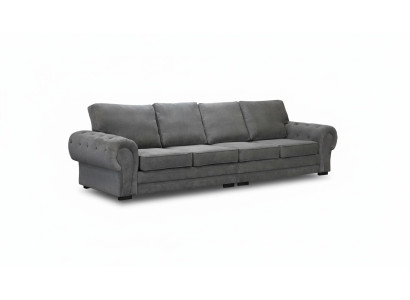Vierzitter klassieke bank Meubelbekleding in grijs Comfortabele bankstof