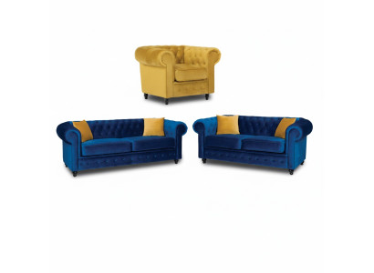 Chesterfield bankstel sofa meubels woonkamer inrichting 3+2+1 zits