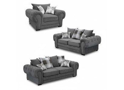 Bankstel 3+2+1 Chesterfield meubels woonkamer textiel in Italiaanse stijl