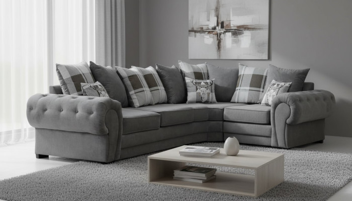 Hoekbank in Italiaanse stijl Comfortabel ontwerp Bank Bekleding Stof Woonkamer Textiel