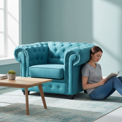 Fauteuil Luxe Comfortabele fauteuil Italiaanse stijl Woonkamer Chesterfield