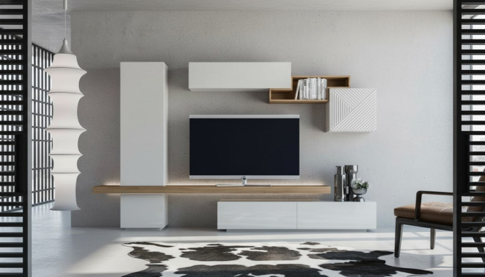 Moderne witte woonwand woonkamermeubels wandkasten meubels nieuw