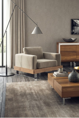 Beige Witte Fauteuil Zitmeubel Woonkamermeubilair Leunstoel Oorfauteuil